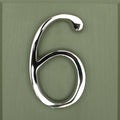 Premium Floating Plain House Numbers in Nickel Finish 0-9