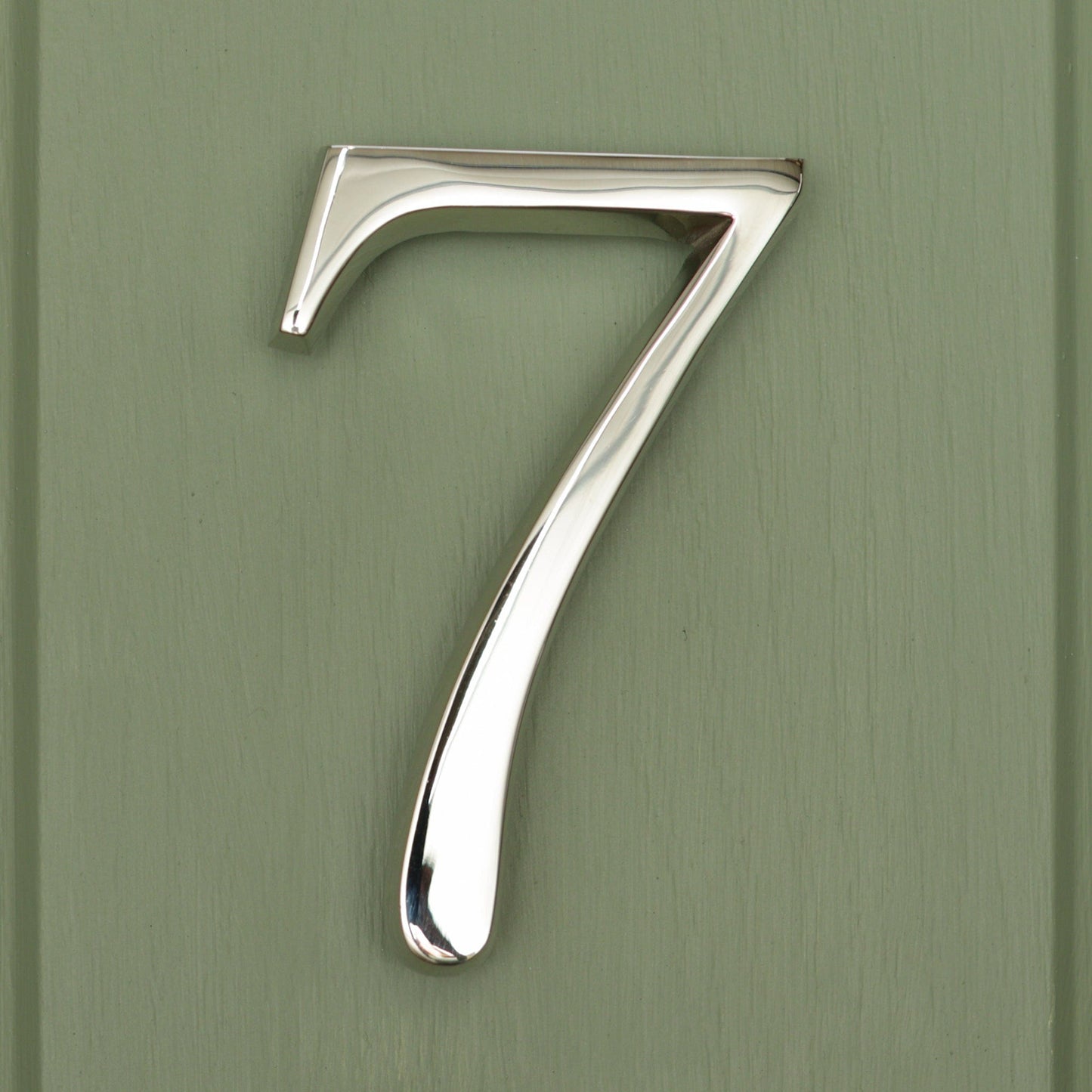 Premium Floating Plain House Numbers in Nickel Finish 0-9