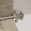 Brass bee Nickel Stair Rods with Mushroom Finials measuring 725mm, featuring a sleek nickel finish and rounded finials, designed to securely hold stair carpets in place.
