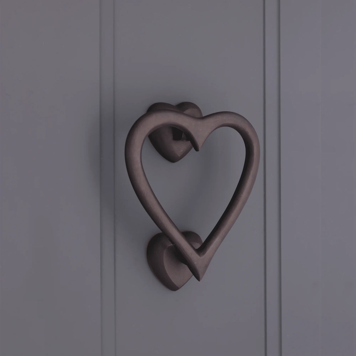 Heart Door Knocker aged bronze