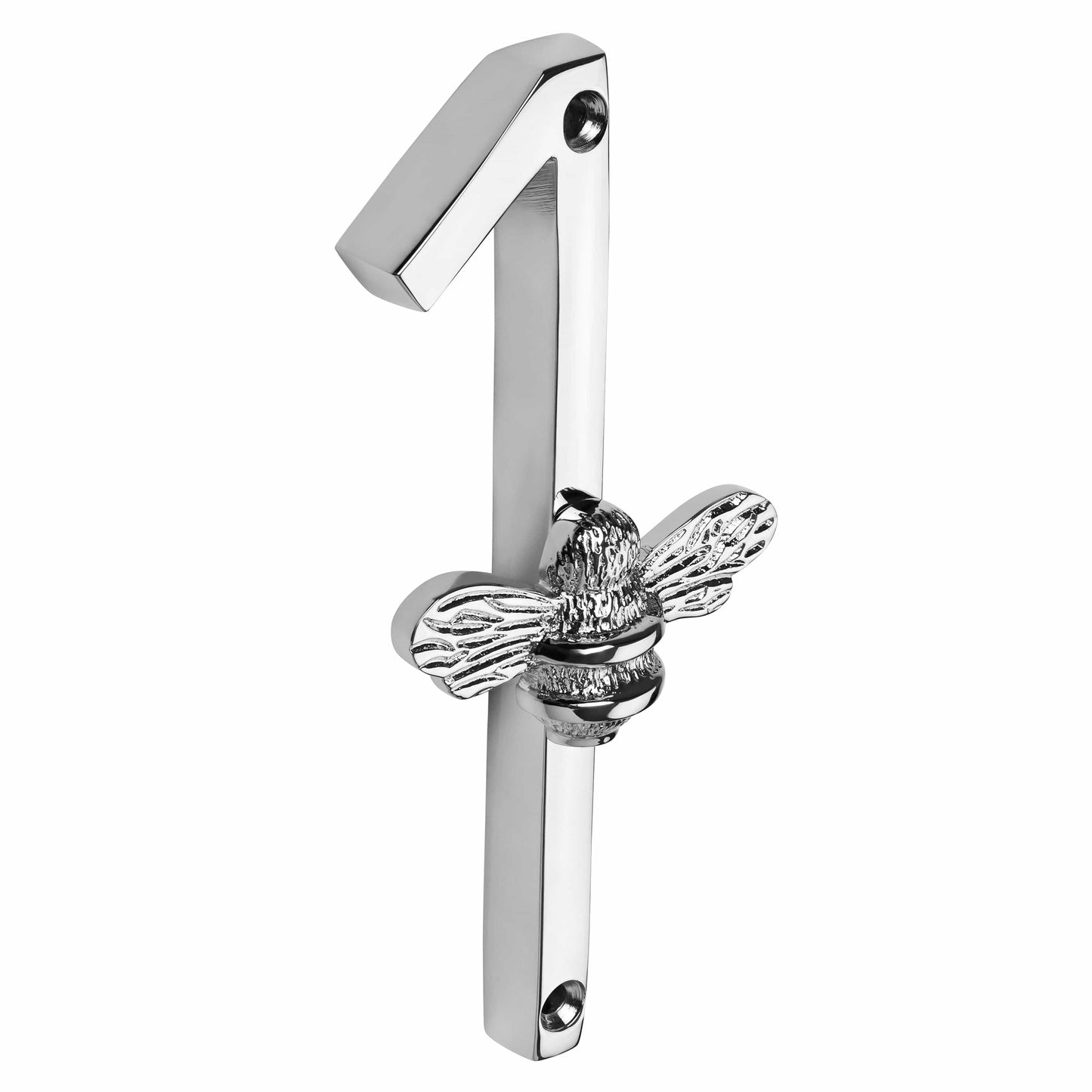 Brass bee Premium Door Numbers with Bee in Nickel Finish 0-9 - Brass bee