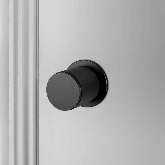Buster + Punch Door Knob Set / Cross Black