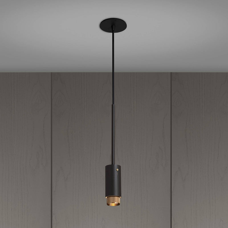 Exhaust Pendant Linear Graphite Brass