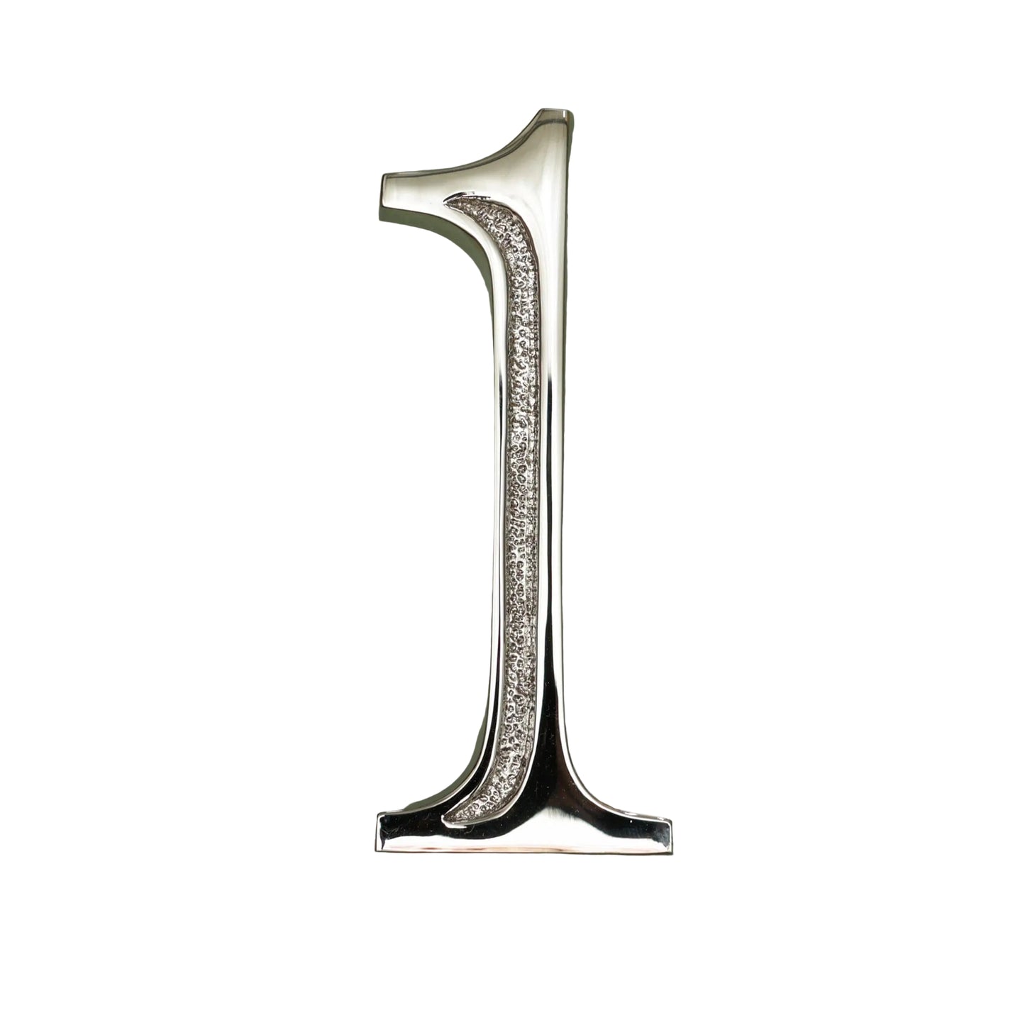 Premium Floating Engraved House Numbers in Nickel Finish 0-9
