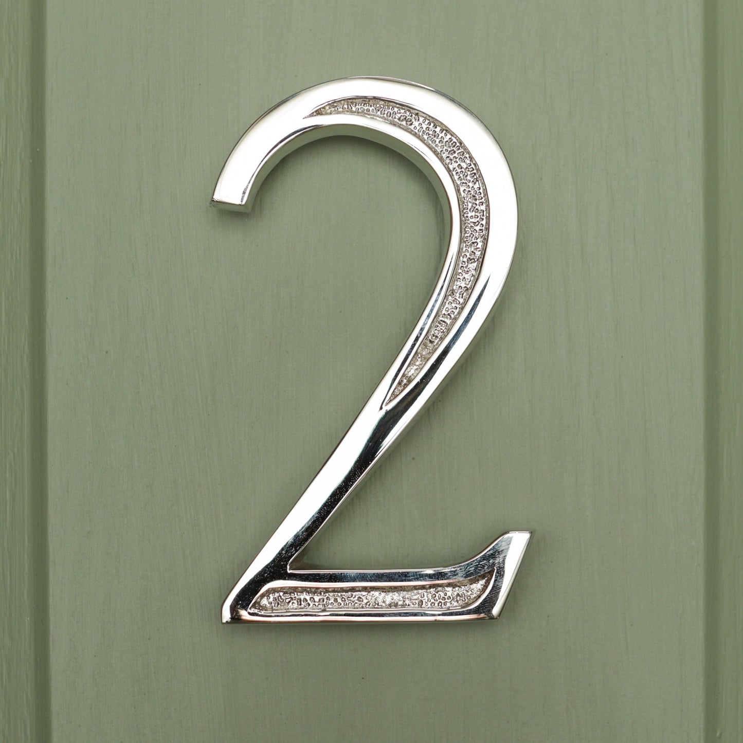 Premium Floating Engraved House Numbers in Nickel Finish 0-9