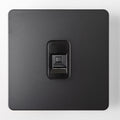 Matte Black Switches and Sockets - Straight Knurled Design