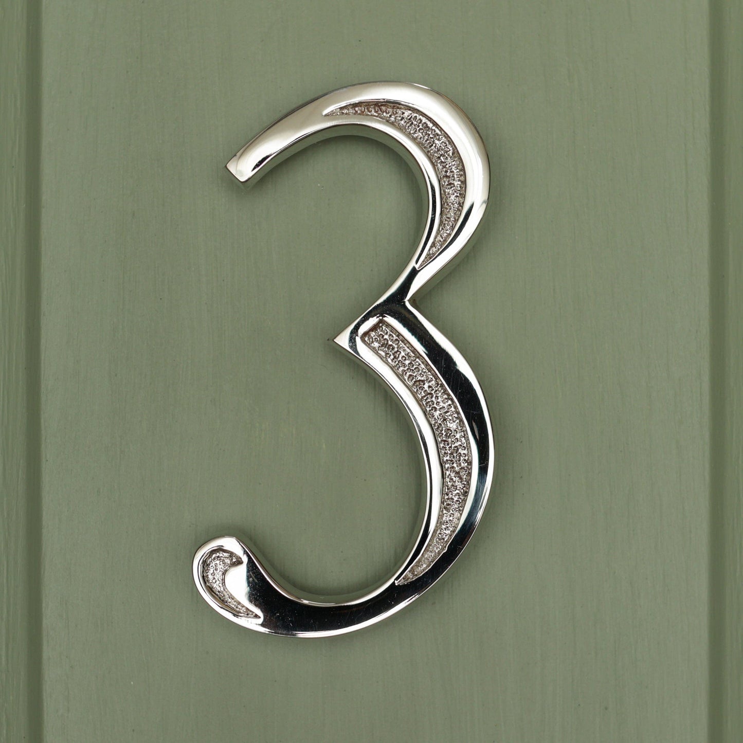 Premium Floating Engraved House Numbers in Nickel Finish 0-9