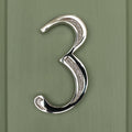 Premium Floating Engraved House Numbers in Nickel Finish 0-9