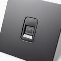 Matte Black Switches and Sockets - Straight Knurled Design