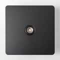 Matte Black Switches and Sockets - Straight Knurled Design