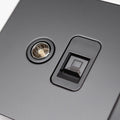 Matte Black Switches and Sockets - Straight Knurled Design