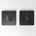 Matte Black Switches and Sockets - Straight Knurled Design