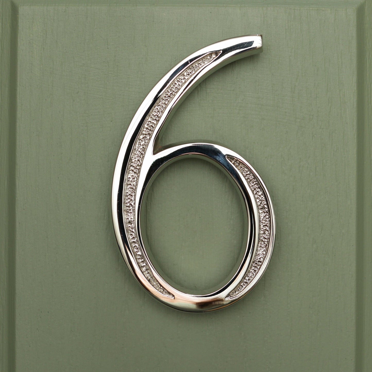 Premium Floating Engraved House Numbers in Nickel Finish 0-9