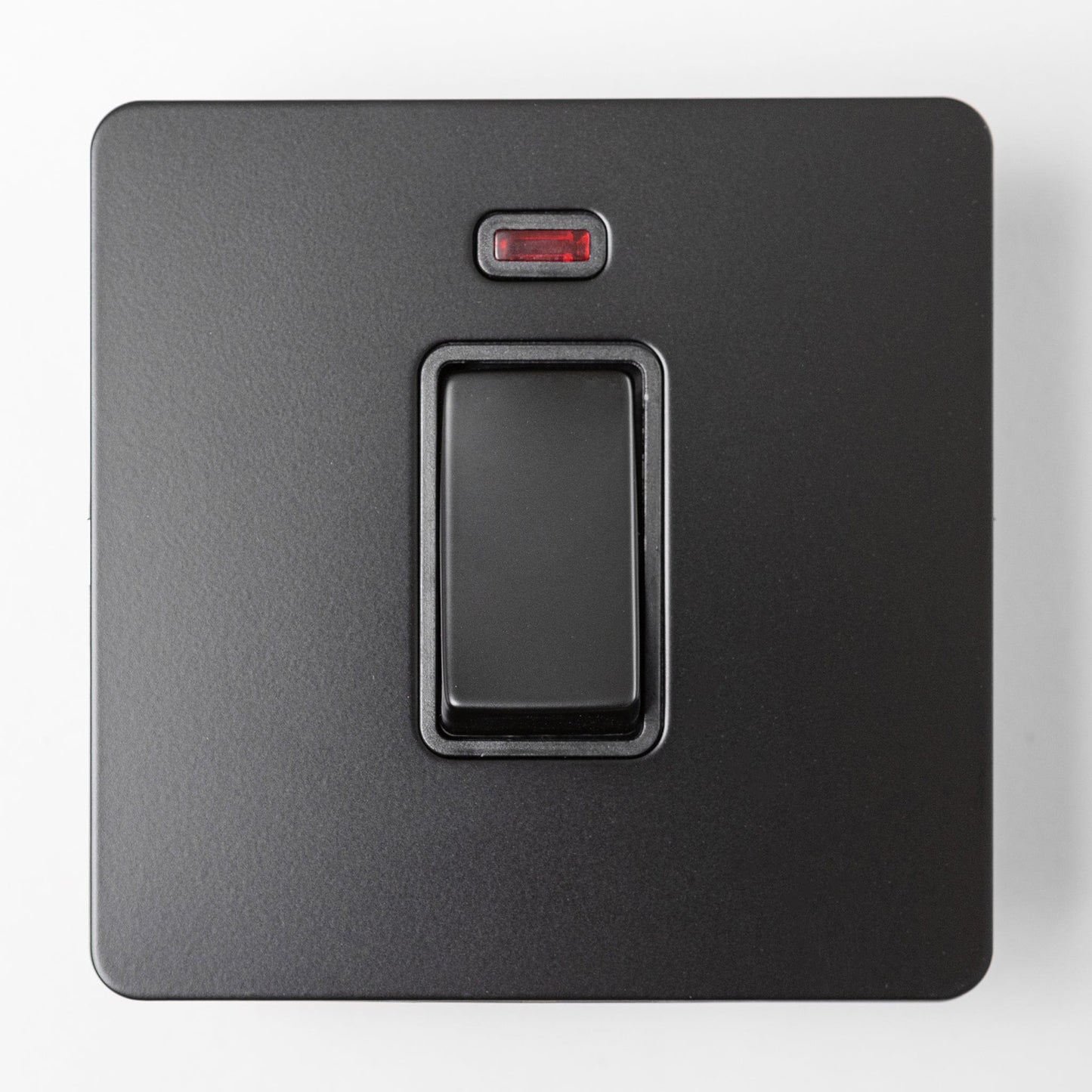Matte Black Switches and Sockets - Straight Knurled Design