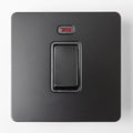Matte Black Switches and Sockets - Straight Knurled Design