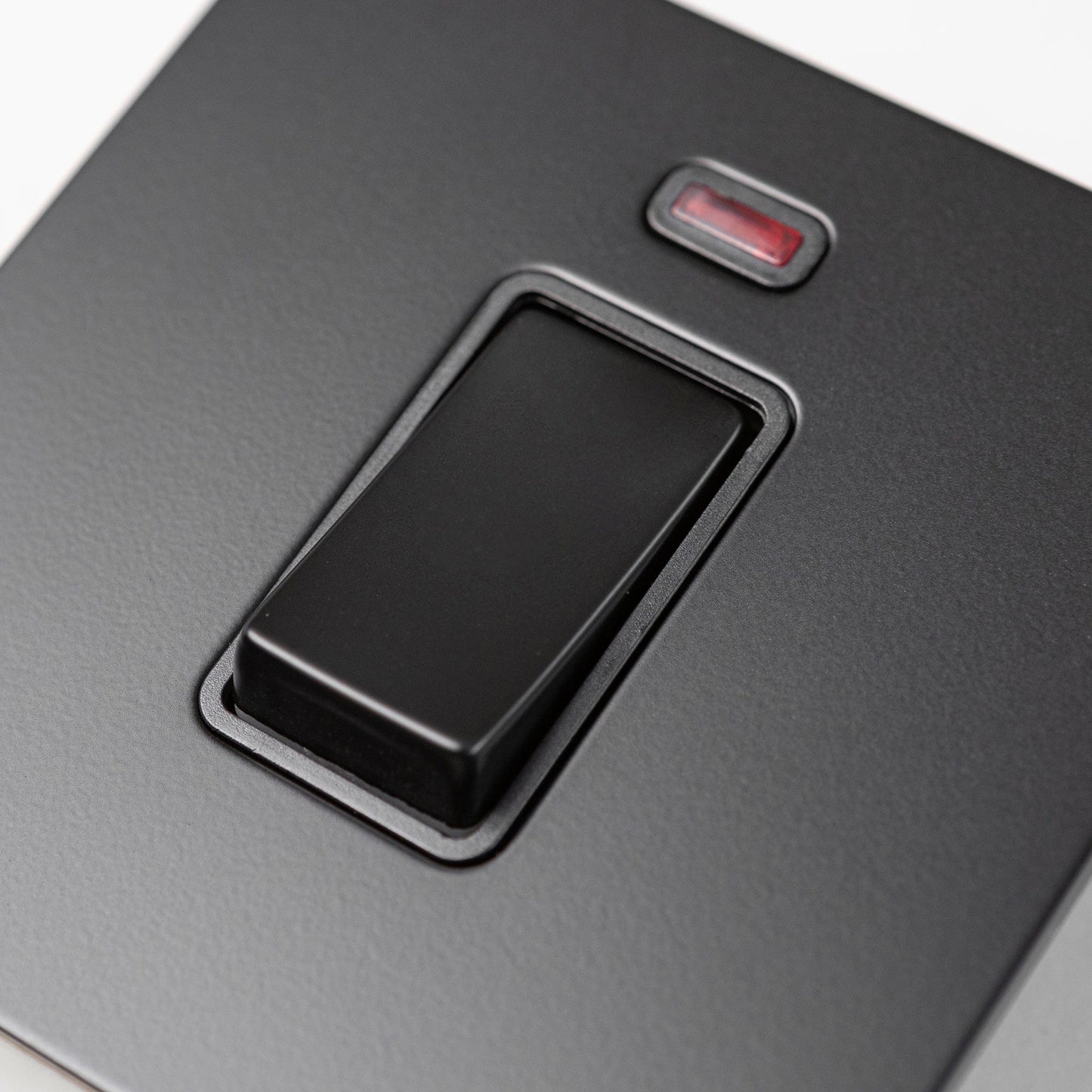 Matte Black Switches and Sockets - Straight Knurled Design