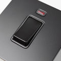 Matte Black Switches and Sockets - Straight Knurled Design