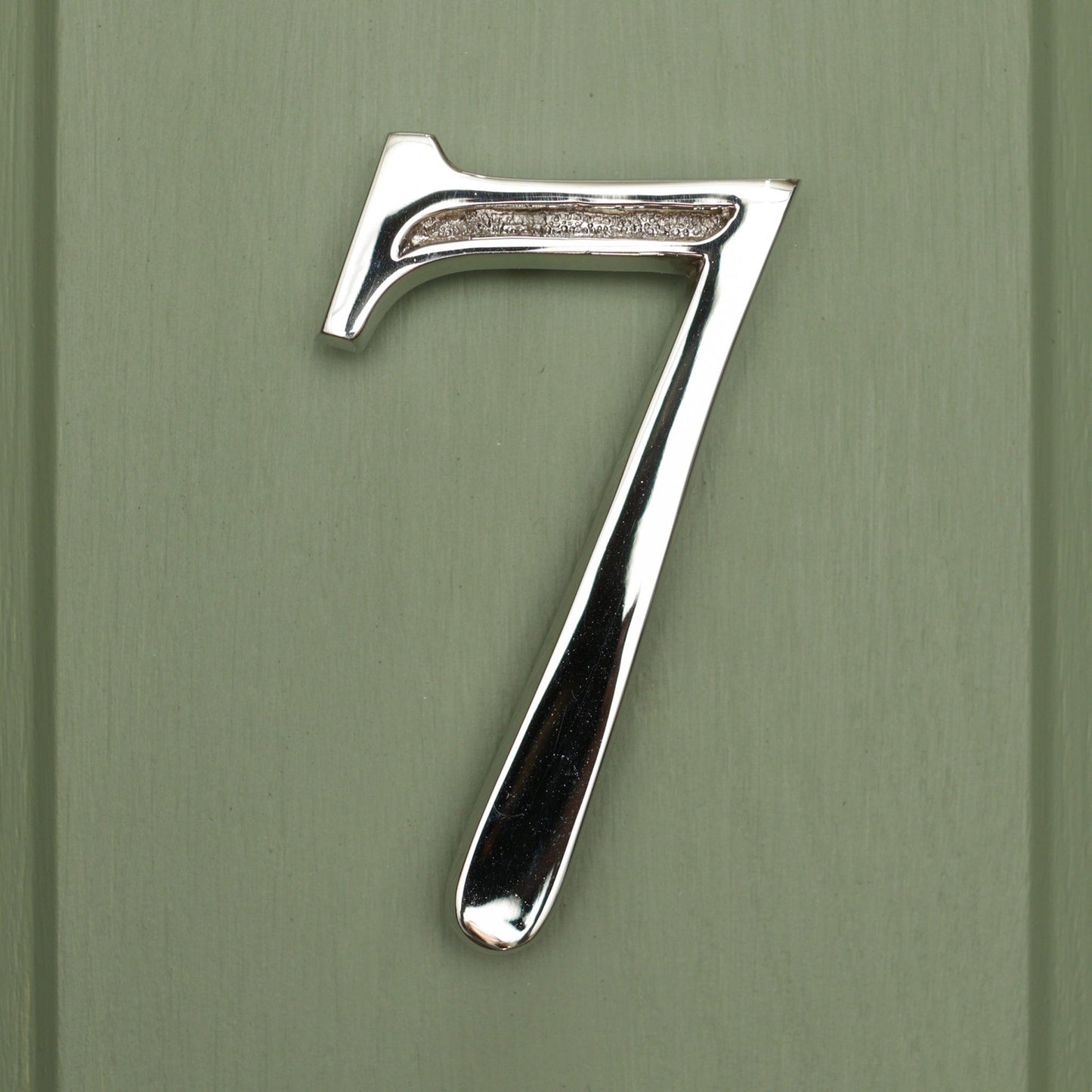 Premium Floating Engraved House Numbers in Nickel Finish 0-9