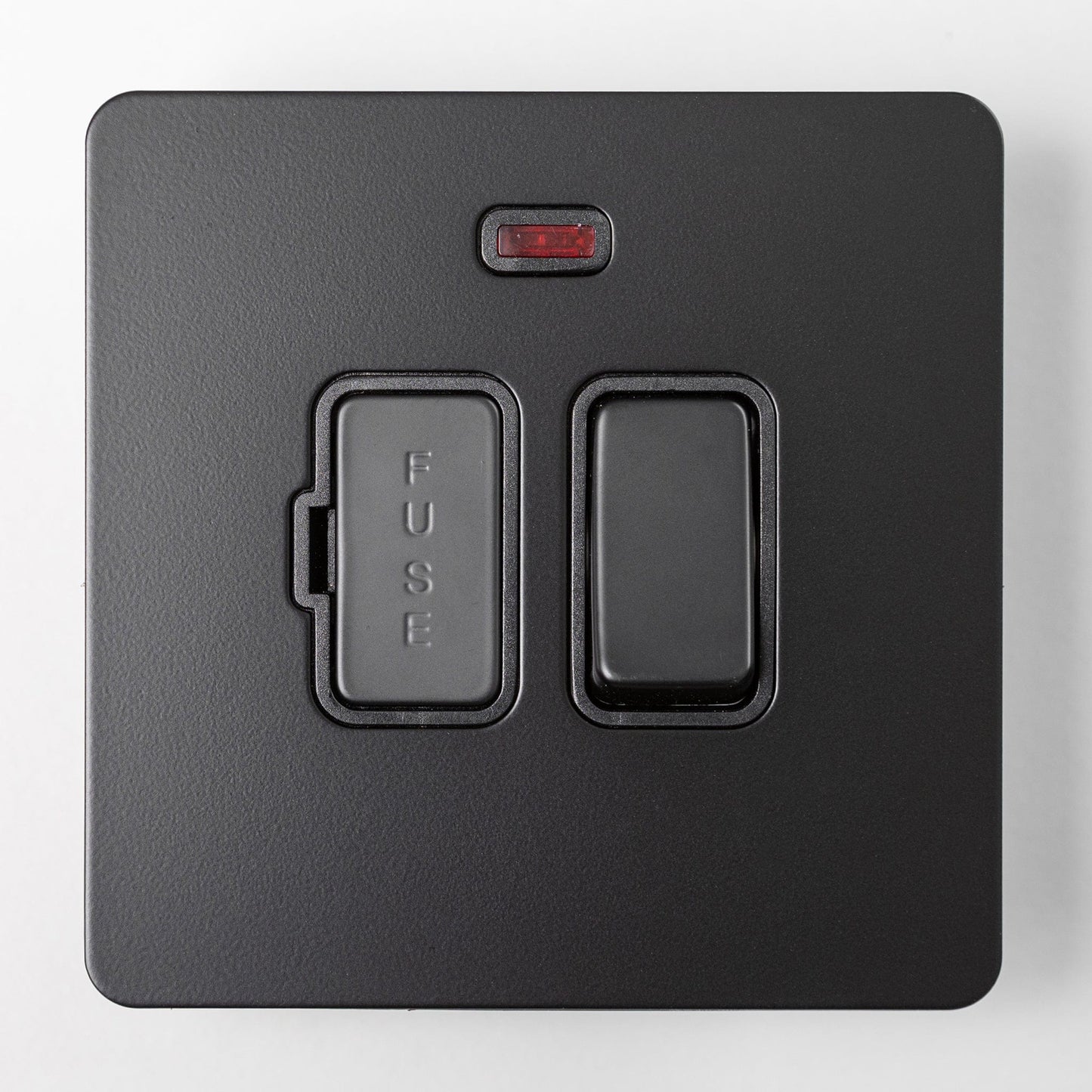 Matte Black Switches and Sockets - Straight Knurled Design