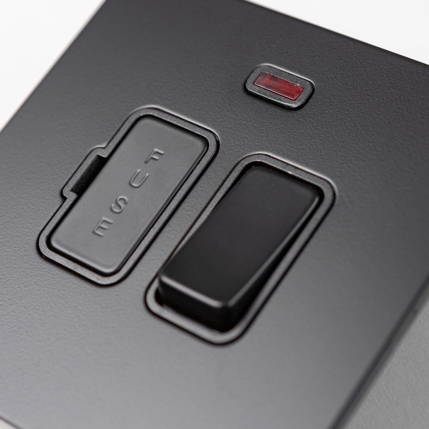 Matte Black Switches and Sockets - Straight Knurled Design