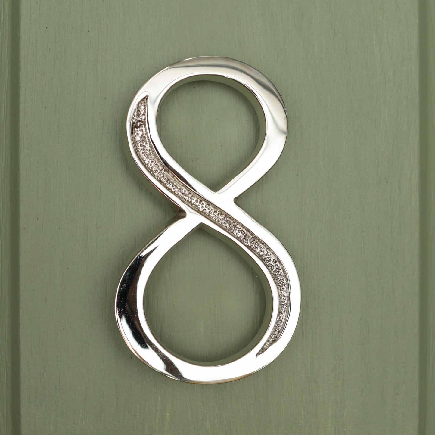 Premium Floating Engraved House Numbers in Nickel Finish 0-9