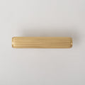 Solid Brass Straight Knurled Kitchen Pull Handles & Knobs - Satin Brass Finish