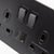 Matte Black / Double 13A socket with USB A & C