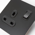 Matte Black Switches and Sockets - Straight Knurled Design