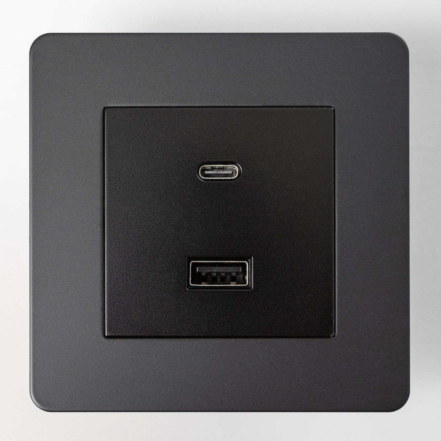 Matte Black Switches and Sockets - Straight Knurled Design