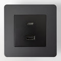 Matte Black Switches and Sockets - Straight Knurled Design