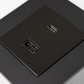 Matte Black Switches and Sockets - Straight Knurled Design