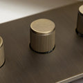 Brass Bee Antique Brass Knurled Switch — Single Dimmer