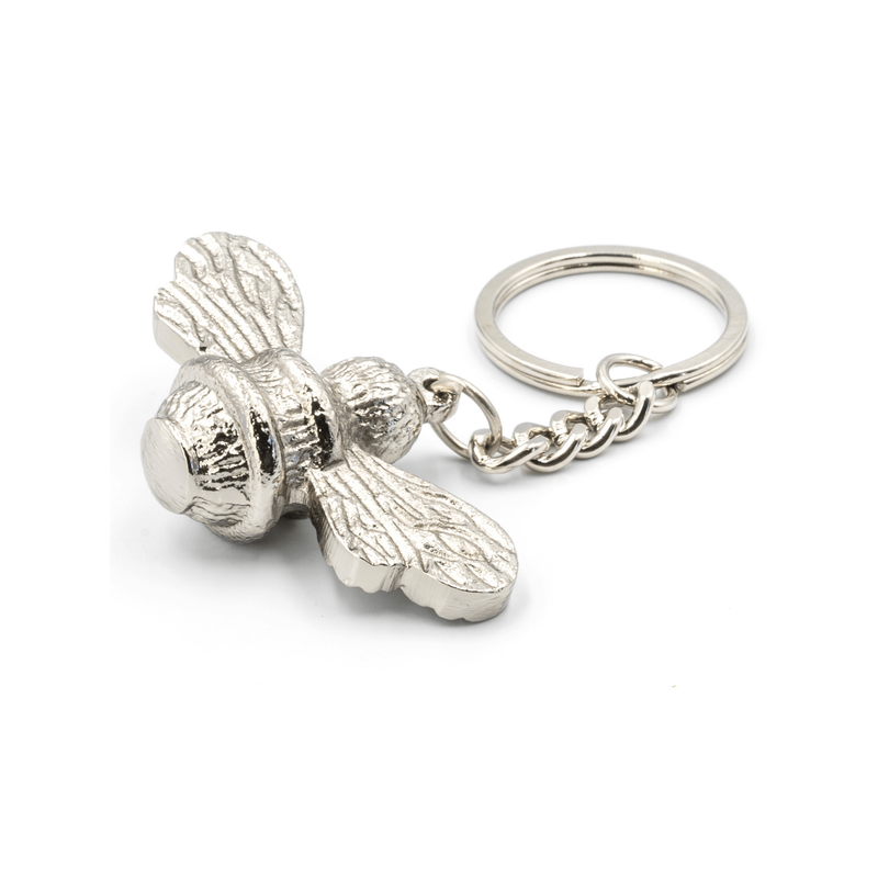 Brass bee Bumblebee Keyring | Double Sided - Brass bee