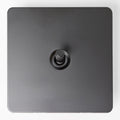 Matte Black Switches and Sockets - Straight Knurled Design