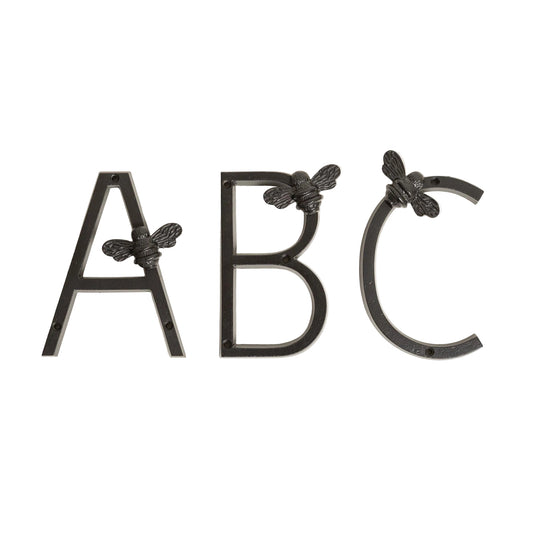 Brass bee Premium House Letters with Bee - 5 Inch - Brass bee