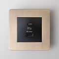 Brass Bee Antique Brass Knurled Switch — Single Dimmer