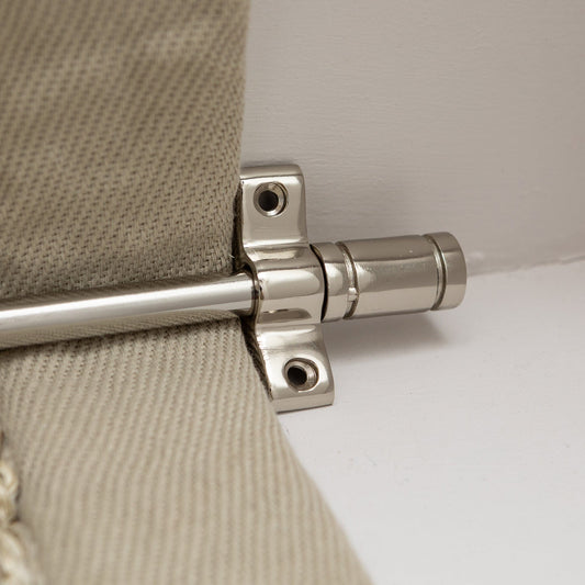 Nickel Stair Rods with Piston Finials - 900mm
