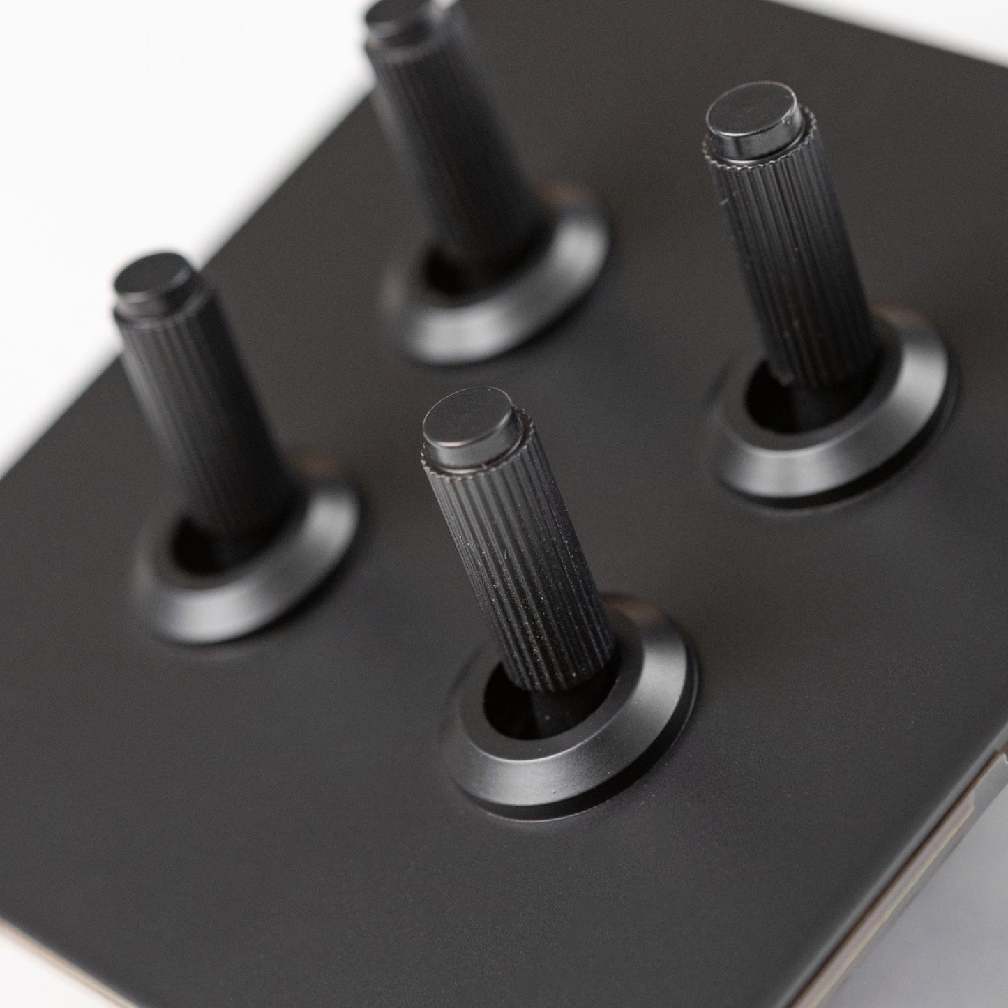 Matte Black Switches and Sockets - Straight Knurled Design