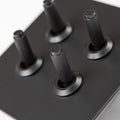 Matte Black Switches and Sockets - Straight Knurled Design