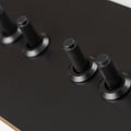 Matte Black Switches and Sockets - Straight Knurled Design