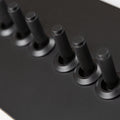 Matte Black Switches and Sockets - Straight Knurled Design