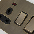 Brass Bee Antique Brass Knurled Switch — Single Dimmer
