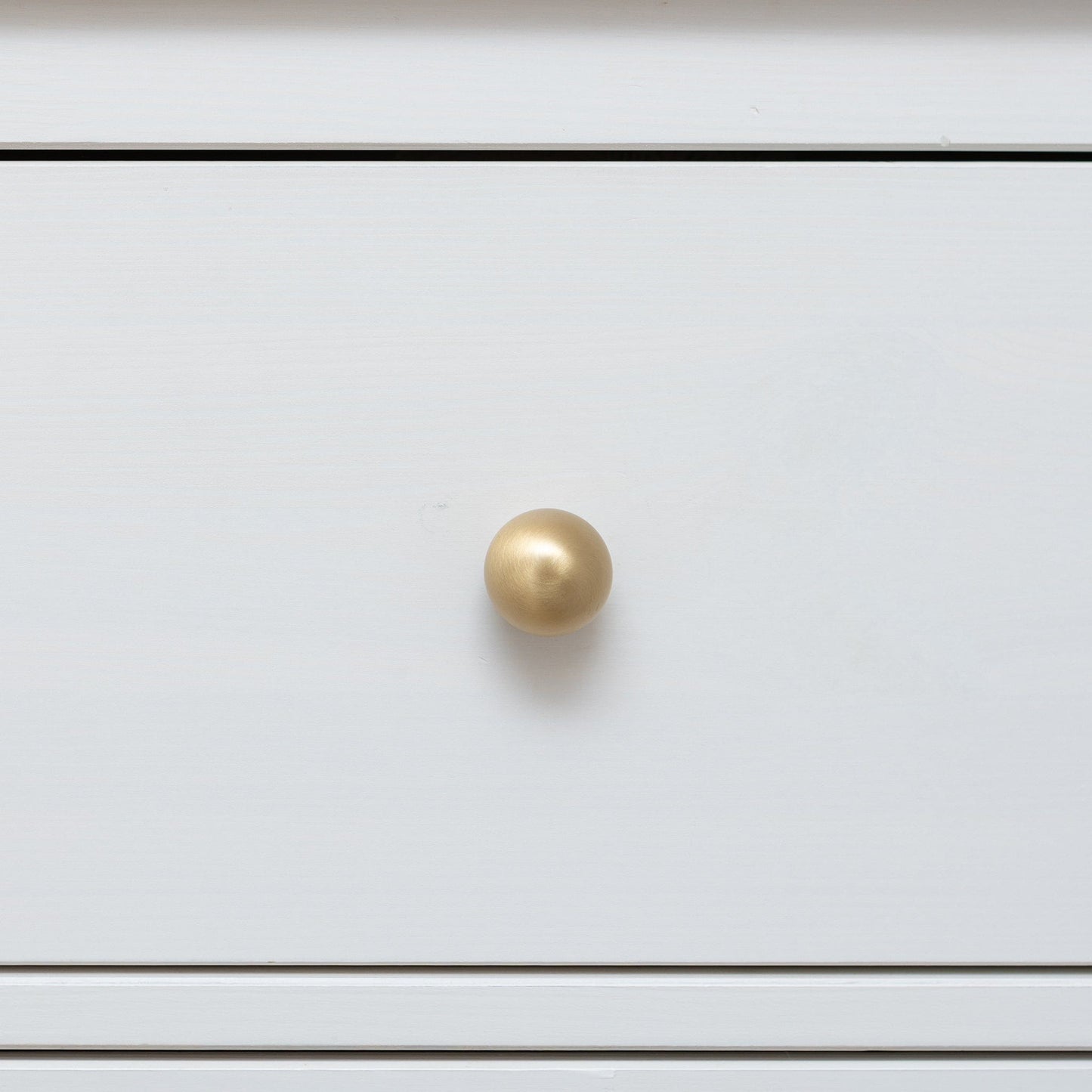 Solid Brass Cylindrical Drawer Knob - Satin Brass Finish