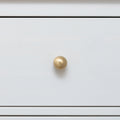 Solid Brass Cylindrical Drawer Knob - Satin Brass Finish