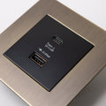 Brass Bee Antique Brass Knurled Switch — Single Dimmer