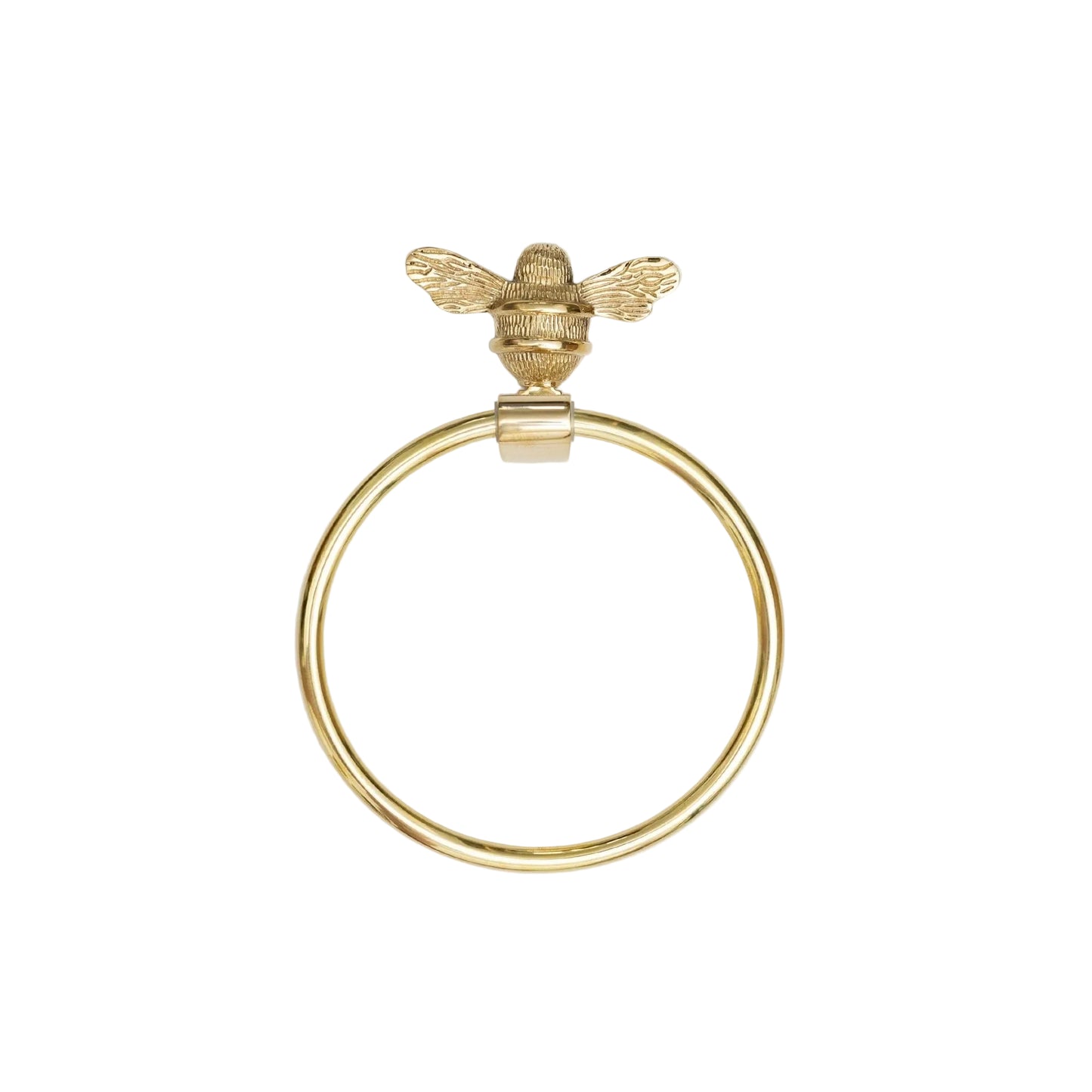 Brass bee Towel Ring with Bee - Brass bee
