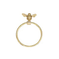 Brass bee Towel Ring with Bee - Brass bee