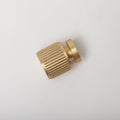 Solid Brass Straight Knurled Kitchen Pull Handles & Knobs - Satin Brass Finish