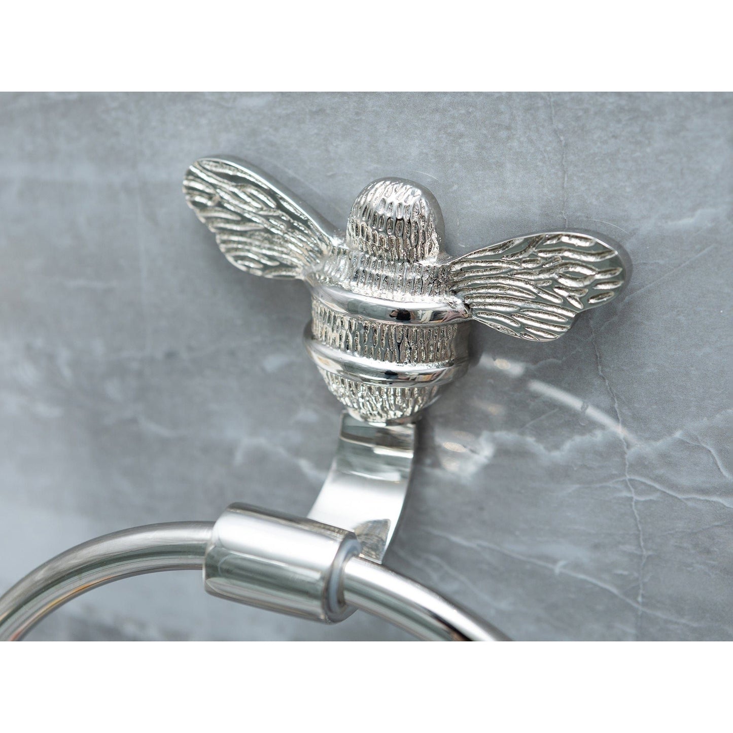 Brass bee Towel Ring with Bee - Brass bee