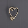 Heart Door Knocker antique brass